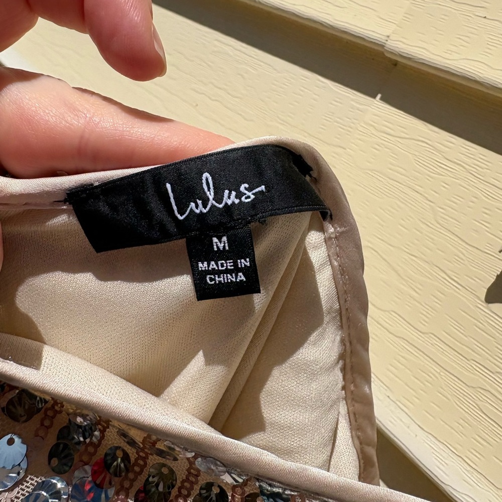 Lulus You Better Work Silver Multi Sequin Wide-Le… - image 4